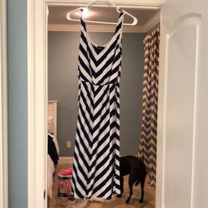 Dress, size M, navy/white stripe